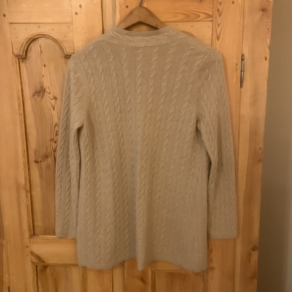 Talbots Tan Cashmere Cardigan - Picture 2 of 5